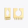 Silver Angled Ear Cuffs