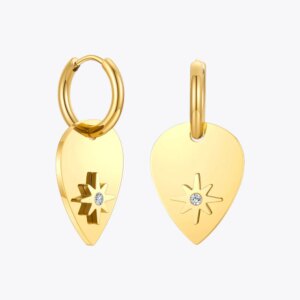 Gold Leaf Drop Earrings