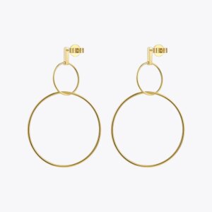 Circle Line Dangle Earrings