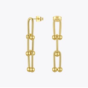 Hollow Link Chain Drop Earrings