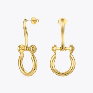 Black Horseshoe Earrings