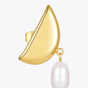 Golden Crescent Pearl Drops