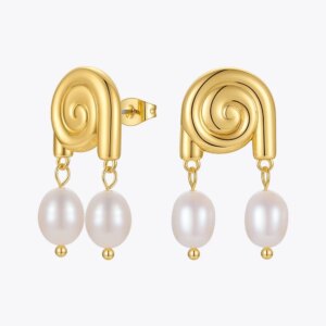 Gilded Pearl Studs