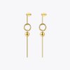 Golden Resin Droplet Earrings