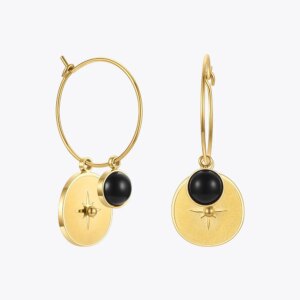 Acrylic Gold Star Earrings