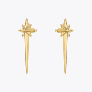 Octagon Gold Earrings