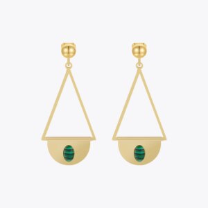 Geometric Golden Earrings