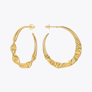 Golden Wave Hoops