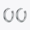 Sleek Silver Hoops