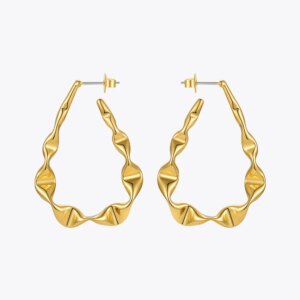 Dainty Raindrop Hoops