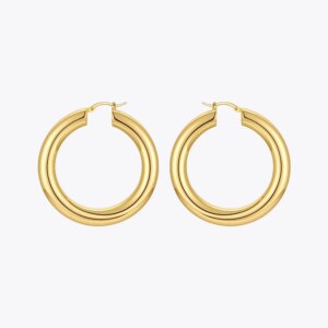 Pipe Hoop Earrings