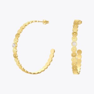 Star Dot Hoop Earrings