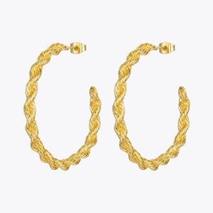 Golden Curve Hoops