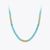 Golden Stone Chain Necklace