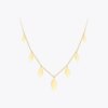 Vintage Gold Leaf Necklace