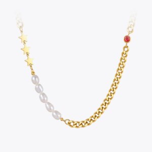 Gold Pearl Necklace