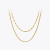 Double Chain Choker Necklace - Gold