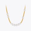 Dainty Gold Pearl Necklace