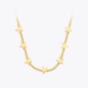 Gold Snake Chain Star Choker Necklace