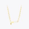 Gold Safety Pin Necklace