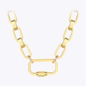 Gold Screw Chain Necklace