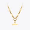 Gold Diamond Bar Necklace