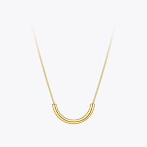 Gold Curved Choker Necklace