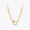 Gold Choker Lock Necklace