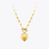 Gold Heart Choker Necklace