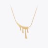 Gold Blood bar Flow Pendant necklace