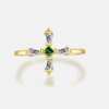Silver Cross Zircon Ring