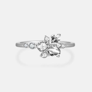 Zirconia Silver Flower Ring – Perfect for Every Occasion