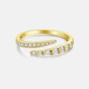 Silver CZ Adjustable Ring
