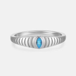 Geometric Emerald Ring