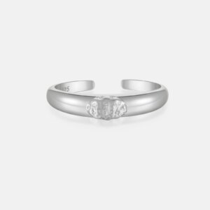 Silver CZ Open Ring