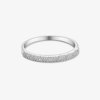 Crystal Silver Band Ring​