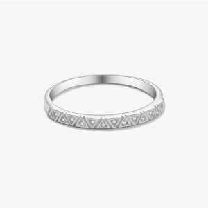 Crystal Silver Band Ring​