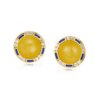 Amber Zircon Silver Earrings