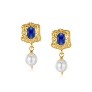 Blue Pearl Earrings