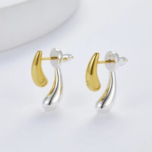 Two Tone Geometric Studs