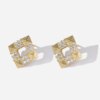 Diamond Shaped Stud Earrings