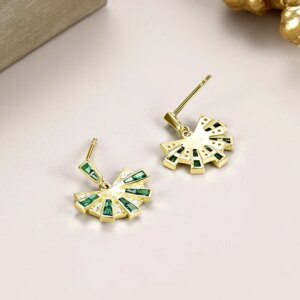 Golden Fan Earrings