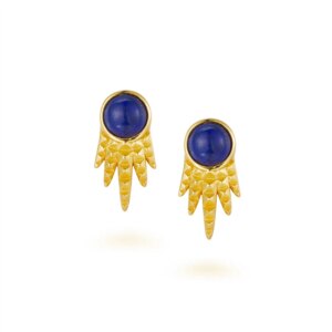 Lapis Lazuli Silver Stud Earrings