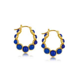 Lapis Hoop Earrings