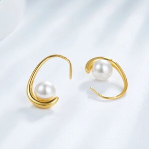 Golden Shell Hoops