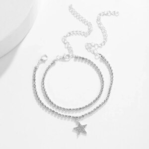 Silver Star Anklet