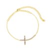 Silver Zirconia Chain Anklet