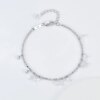 Chic Silver Zircon Charm Bracelet