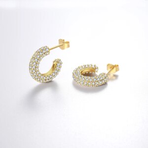 Silver Huggie Hoop Earrings