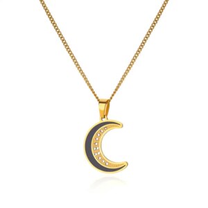 Dainty Gold Cresent Necklace